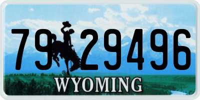 WY license plate 7929496