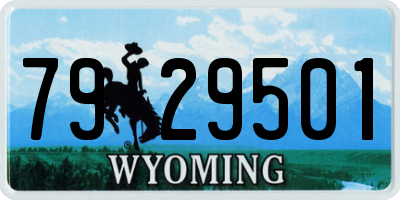 WY license plate 7929501