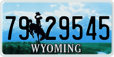 WY license plate 7929545