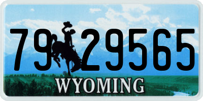 WY license plate 7929565