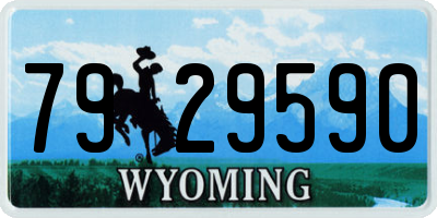 WY license plate 7929590