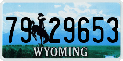 WY license plate 7929653