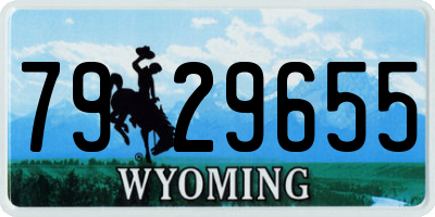 WY license plate 7929655