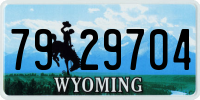 WY license plate 7929704