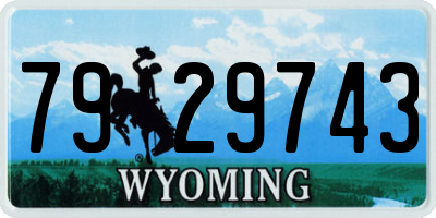 WY license plate 7929743