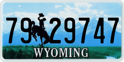 WY license plate 7929747
