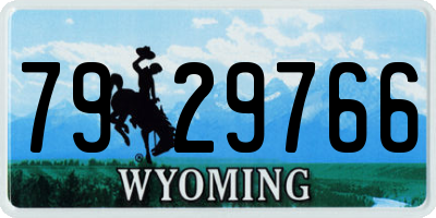 WY license plate 7929766