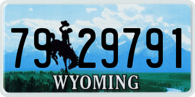 WY license plate 7929791