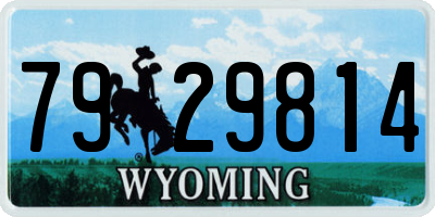 WY license plate 7929814