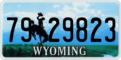 WY license plate 7929823