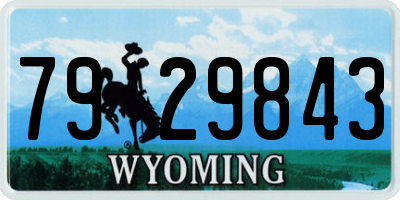 WY license plate 7929843