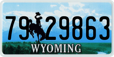 WY license plate 7929863