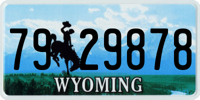WY license plate 7929878