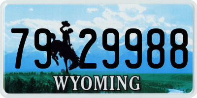 WY license plate 7929988