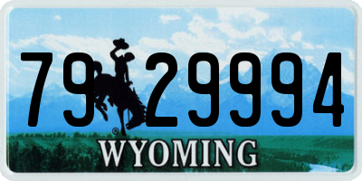 WY license plate 7929994