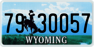 WY license plate 7930057