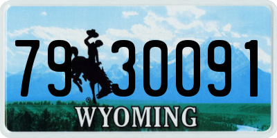WY license plate 7930091