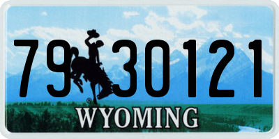 WY license plate 7930121