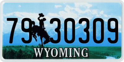 WY license plate 7930309