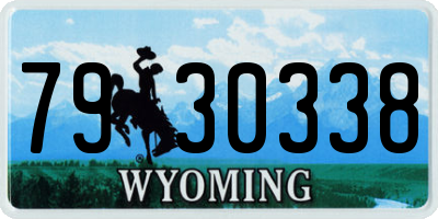 WY license plate 7930338