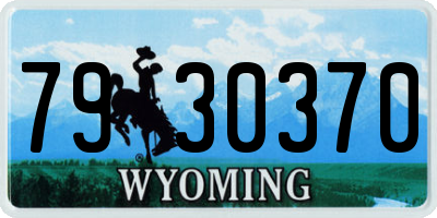 WY license plate 7930370