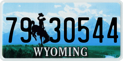 WY license plate 7930544