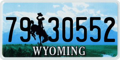 WY license plate 7930552