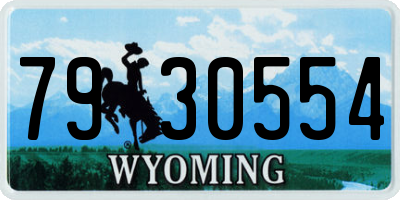 WY license plate 7930554