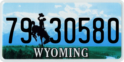 WY license plate 7930580