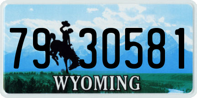 WY license plate 7930581