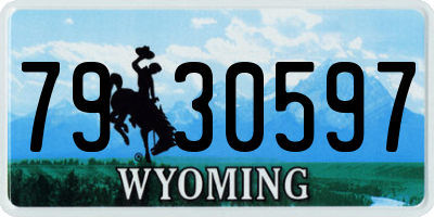 WY license plate 7930597