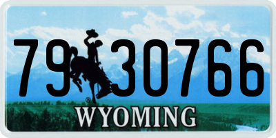 WY license plate 7930766