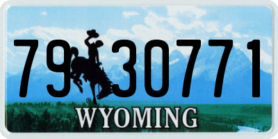 WY license plate 7930771