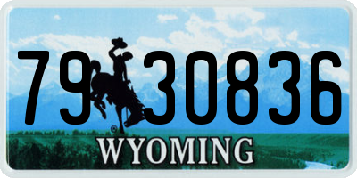 WY license plate 7930836