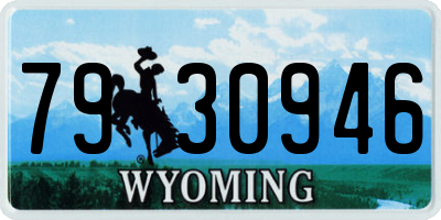 WY license plate 7930946