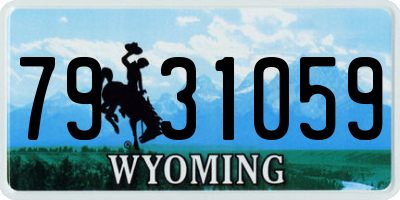WY license plate 7931059