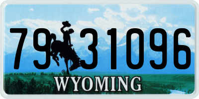 WY license plate 7931096