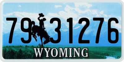 WY license plate 7931276
