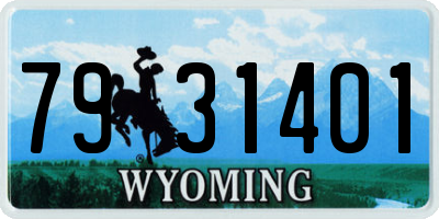 WY license plate 7931401