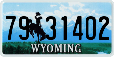 WY license plate 7931402