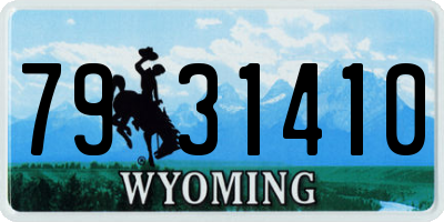 WY license plate 7931410