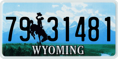 WY license plate 7931481