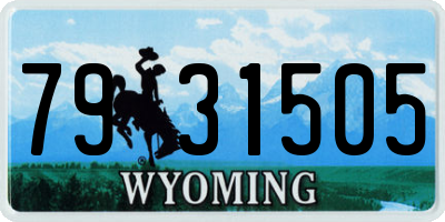 WY license plate 7931505
