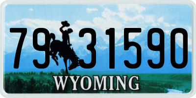 WY license plate 7931590