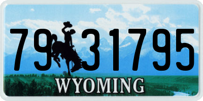 WY license plate 7931795