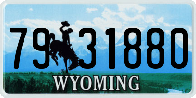 WY license plate 7931880