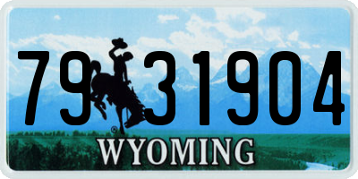 WY license plate 7931904
