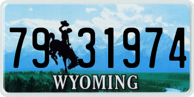 WY license plate 7931974