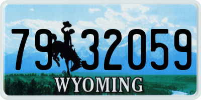 WY license plate 7932059
