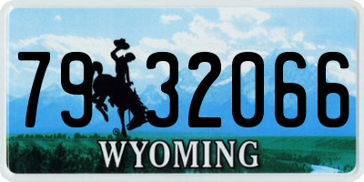 WY license plate 7932066